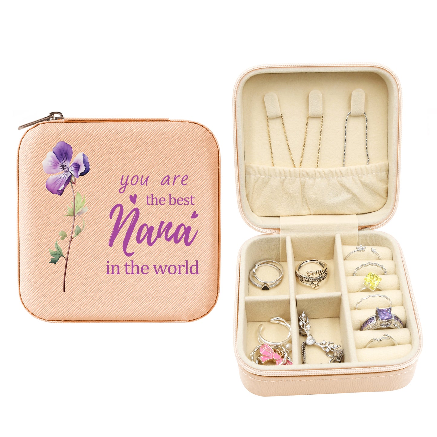 Mini Travel Jewelry Box, Birthday Gift for Woman & Girls, Christmas Gift for Teen, Mother, Grandmother