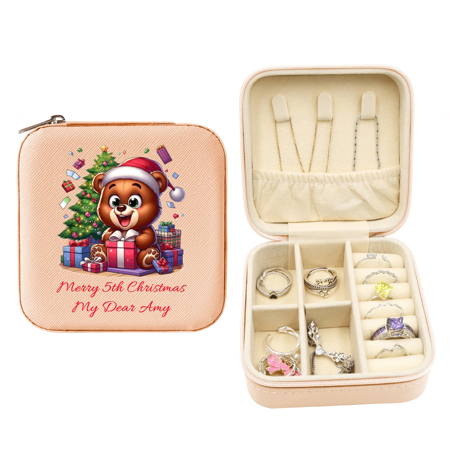 Mini Travel Jewelry Box, Birthday Gift for Woman & Girls JB026