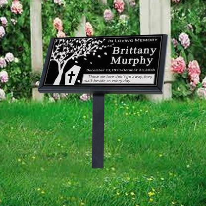 Customized Human Memorial Stone, Black Granite Human Grave Marker Life Tree (Copy)